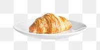 Breakfast croissant png, food element, transparent background