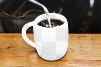 PNG coffee mug mockup, transparent design