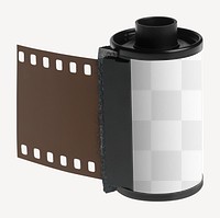 35mm camera film  png mockup, transparent design