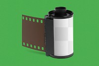 35mm camera film  png mockup, transparent design