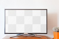 PNG LED TV screen mockup, transparent design