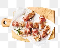 PNG Bacon appetizers, collage element, transparent background