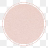 Pink circle png badge, geometric shape, transparent background