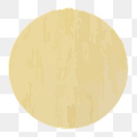 Beige circle png badge, geometric shape, transparent background