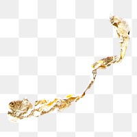Gold leaf png collage element, transparent background