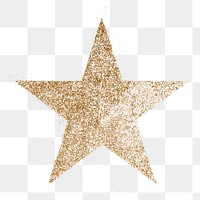 Luxury glittery festive star png collage element, transparent background