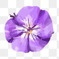 Purple phlox png watercolor flower, transparent background