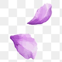 Purple petals png watercolor, transparent background