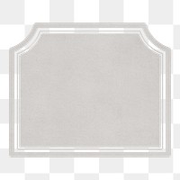 Textured gray png vintage badge, transparent background