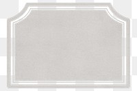 Textured gray png badge, transparent background