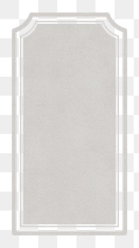 Textured gray png vintage badge, transparent background