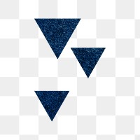 Blue textured triangles png, arrows, transparent background