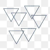 Blue triangles png, arrows, transparent background