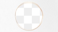 Gold circle png frame, aesthetic transparent design