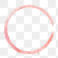 Round frame png pink, transparent background