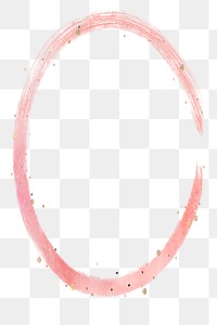 PNG pink oval frame, transparent background