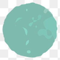 PNG aqua green circle element, textured round ball element transparent background