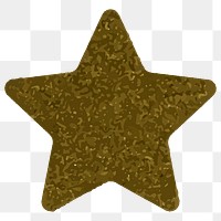 PNG brown glitter star, wood chips texture transparent background