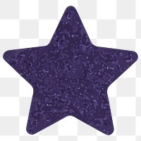 PNG purple glitter star, rough plywood texture transparent background