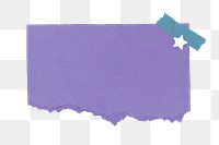 PNG rectangular purple paper element, star scrap notepaper transparent background