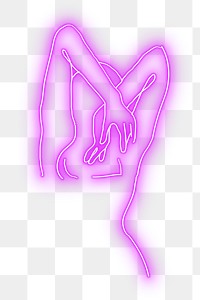 PNG neon purple woman illustration, transparent background