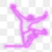 PNG neon purple man illustration, transparent background