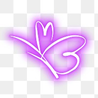 PNG neon purple butterfly illustration, transparent background