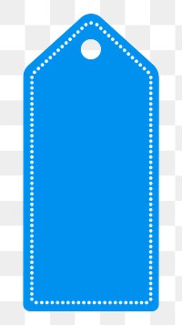 PNG blue price tag, simple banner label transparent background