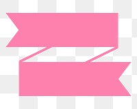 PNG pink ribbon banner, simple design badge transparent background
