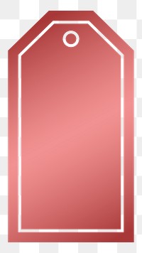 PNG red price tag, simple banner label transparent background