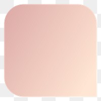 PNG squared bubble speech, pink and orange pastel badge  transparent background