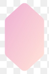 PNG pink and orange pastel armor badge, gradient shape design banner transparent background