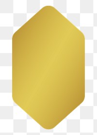 PNG metallic gold armor badge, gradient shape design banner transparent background