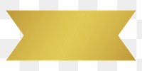 PNG metallic gold ribbon banner, gradient design  badge transparent background