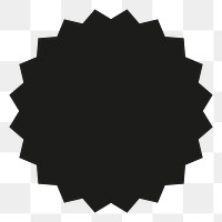 PNG black circle, jagged shape transparent background