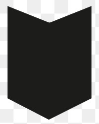 PNG black arrow, simple badge design transparent background
