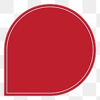 PNG red speech bubble,  simple circle design transparent background