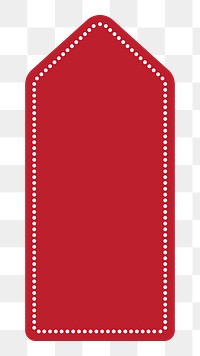 PNG red price tag, simple banner label transparent background