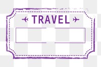 PNG purple travel outline badge, transparent background