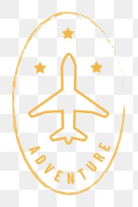 PNG air travel outline icon, transparent background