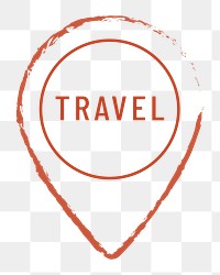 PNG red travel pin icon, transparent background