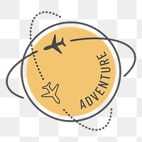 PNG yellow air travel icon, transparent background