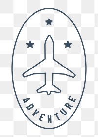 PNG adventure travel line icon, transparent background