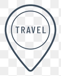 PNG travel location pin icon, transparent background