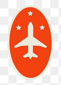 PNG red airplane travel icon, transparent background