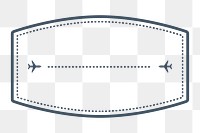 PNG geometric plane outline badge, transparent background