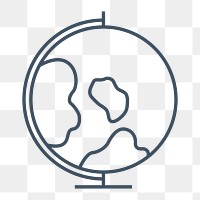 PNG earth globe model icon, transparent background