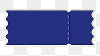 PNG blue airplane ticket element, transparent background