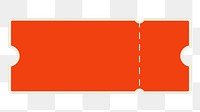 PNG red rectangle ticket element, transparent background