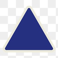 PNG blue triangle badge, transparent background